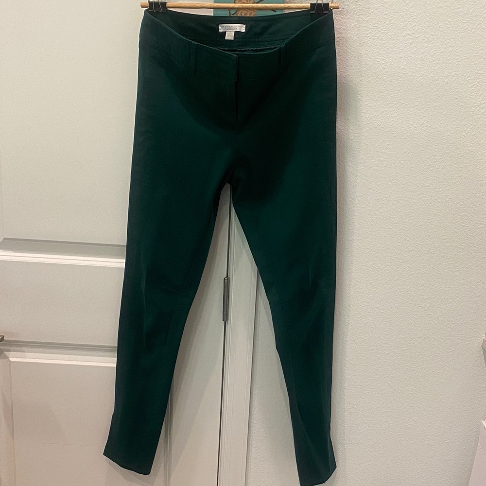 New York & Company Forest Green Stretch Trousers